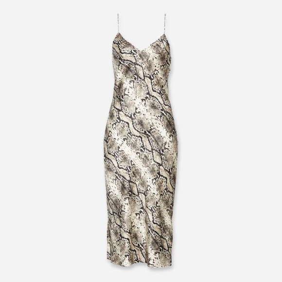 SOLD Cami NYC Silk Raven Python Midi Dress XS - Picture 3 of 7